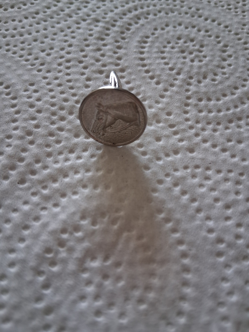 Silver Horse Coin Cufflink - Classic Men’s Accessory
